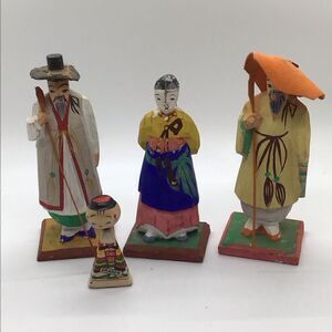Vintagee Asian Wooden Figurines